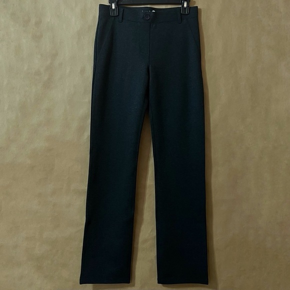 Betabrand | Straight Leg Classic Dress Pants Ponte Knit Trousers Charcoal Size S - Picture 1 of 10
